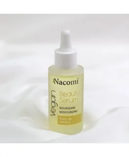 Ser hidratare si hranire cu uleiuri de flori pentru ten sensibil Beauty serum Nacomi, 40 ml
