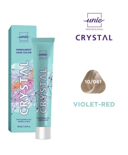 Vopsea crema pentru par Crystal Unic Professional, Blond platinat Violet-gri 10/061, 100 ml
