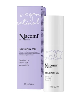 Ser de noapte cu bakuchiol 2% antirid pentru ten matur Nacomi Next Level, 30 ml