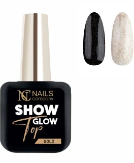 Топ-покрытие без липкого слоя Glow Snow Gold Nails Company, 11 мл