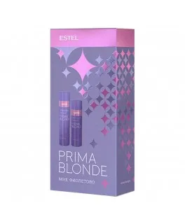 Set ESTEL PRIMA BLONDE 'Dispozitie Mov' pentru nuanțe reci de blond (Sampon 250 ml, Balsam 200ml)