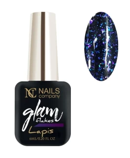 Oja semipermanenta Glam Flakes Nails Company, Lapis, 6 ml