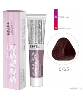 Vopsea-cremă semipermanentă pentru păr DE LUXE SENSE, 6/65 Castaniu închis violet-roşu, 60 ml