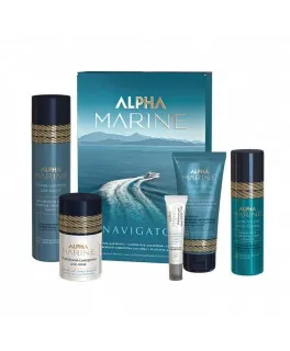 Kit pentru bărbați ESTEL ALPHA MARINE NAVIGATOR, (Șampon, gel pentru bărbierit, loțiune după bărbierit, ser pentru față, gel pentru pielea din jurul ochilor)