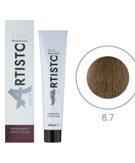 Перманентная краска для волос Elea Professional Artisto Color, 8.7 Светло-русый коричневый, 100 мл