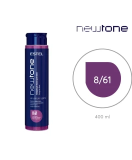 Mască nuanţatoare NewTone, 8/61 Castaniu deschis violet-gri, 400 ml