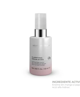 Ser exfoliant pentru noapte pentru ten gras Clarifying AHA Abril et Nature, 50 ml