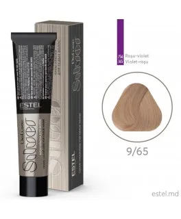 Vopsea-cremă permanentă pentru păr alb DE LUXE SILVER, 9/65 Blond violet-roşu, 60 ml