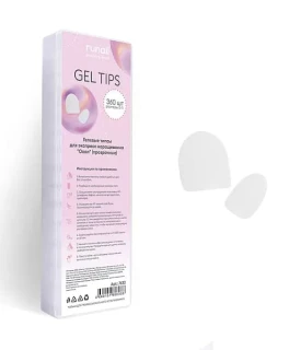 Tipse de gel Oval' (transparente) Runail, 360 buc