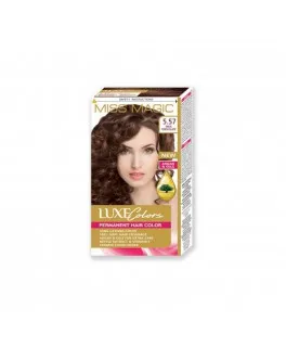 Vopsea permanentă pentru păr Solvex Miss Magic Luxe Colors, 5.57 - Ciocolata cu lapte, 108 ml