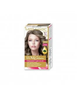 Vopsea permanentă pentru păr Solvex Miss Magic Luxe Colors, 8.1 - Blond cenusiu deschis, 108 ml