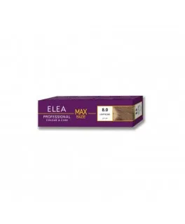 Vopsea-cremă permanentă pentru păr ELEA Professional Colour & Care MAX SIZE, 8.0 - Castaniu deschis, 100 ml
