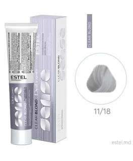 Vopsea-crema semipermanenta Estel DE LUXE SENSE CLEAR BLOND, 11/18 Ultra blond gri-perlat, 60 ml