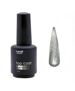 Runail GL 6143 Finish lucios 9 ml pentru gel-lac Cat's eye