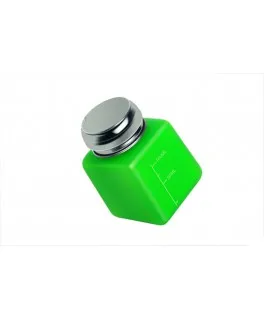 Помпа для жидкости (непрозрачный пластик, с металлической крышкой, зеленая) №0662