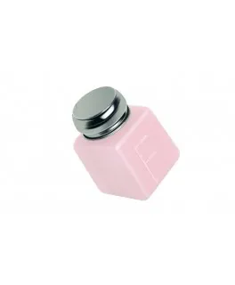 Помпа для жидкости (непрозрачный пластик, с металлической крышкой, розовая) №0663