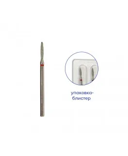 Runail F 6540 Freza de diamant flacara (cu varful rotunjit) , diametru: 1.8 mm, abraziv mic