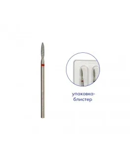 Runail F 6539 Freza de diamant flacara (cu varful rotunjit) , diametru: 2.1 mm, abraziv mic