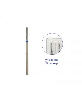 Runail F 6541 Freza de diamant flacara (cu varful rotunjit) , diametru: 2.1 mm, abraziv mediu
