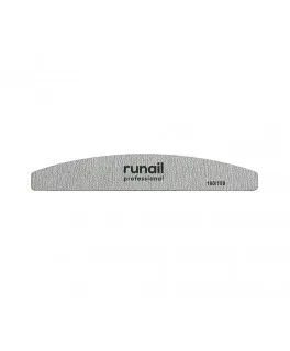 Runail PP 6437 Pila profesionala 100/180 pentru unghii artificiale (gri. semicerc) NEW