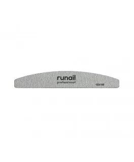 Runail PP 6438 Pila profesionala 150/180 pentru unghii artificiale (gri. semicerc) NEW