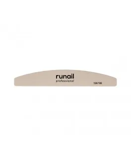 Runail PP 6561 Pila profesionala 100/180 pentru unghii artificiale (bej. semicerc) NEW