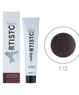 Перманентная краска для волос Elea Professional Artisto Color, 7.12 Русый пепельно-фиолетовый, 100 мл