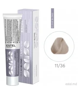 Vopsea-crema semipermanenta Estel DE LUXE SENSE CLEAR BLOND, 11/36 Ultra blond auriu-violet, 60 ml