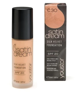 Fond pentru ten SPF 20 Foundation C30 Satin Dream YouStar, 35 ml