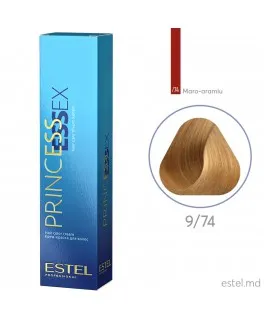 Vopsea cremă permanentă pentru păr PRINCESS ESSEX, 9/74 Blond maroniu-aramiu, 60 ml