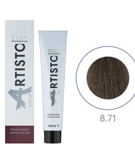 Перманентная краска для волос Elea Professional Artisto Color, 8.71 Светло-русый коричнево-пепельный, 100 мл