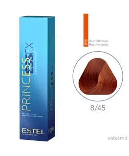 Vopsea cremă permanentă pentru păr PRINCESS ESSEX, 8/45 Castaniu deschis aramiu-rosu, 60 ml