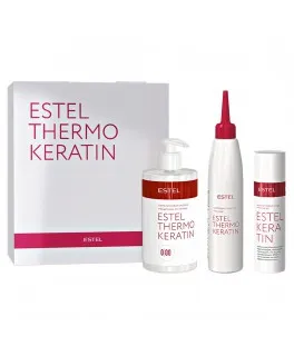 Set procedura de tratament par cu cheratina ESTEL THERMOKERATIN (Apa cu cheratina, Masca cu cheratina, termoactivator)