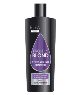 Sampon pentru neutralizarea nuantelor galbene pentru par blond, decolorat si cu suvite Proudly Blond Elea Professional, 440 ml