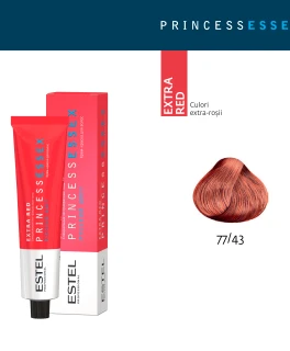 Крем-краска для волос PRINCESS ESSEX EXTRA RED, 77/43 Русый медно-золотистый, 60 мл
