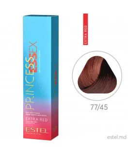 Vopsea cremă permanentă pentru păr PRINCESS ESSEX EXTRA RED, 77/45 Castaniu aramiu-rosu, 60 ml