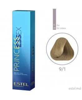 Vopsea cremă permanentă pentru păr PRINCESS ESSEX, 9/1 Blond gri, 60 ml