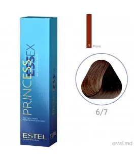 Vopsea cremă permanentă pentru păr PRINCESS ESSEX, 6/7 Castaniu închis maroniu, 60 ml