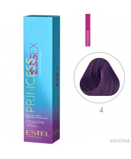 Vopsea cremă permanentă pentru păr PRINCESS ESSEX FASIHON, 4 Violet, 60 ml