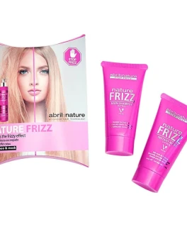 Set miniproduse cu efect anti frizz si netezire pentru par gros si pufos Nature Frizz Abril et Nature (Sampon 30ml, masca 30ml)