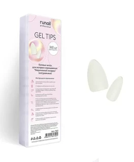 Tipse de gel Runail №7623, 360 buc 'Migdale scurtate' (naturale)