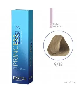 Vopsea cremă permanentă pentru păr PRINCESS ESSEX, 9/18 Blond gri perlat, 60 ml