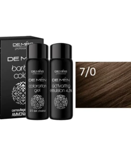 Система для камуфлирования седых волос и бороды DeMen Barber Color Ammonia-Free DeMira ACME, 7/0 - Русый