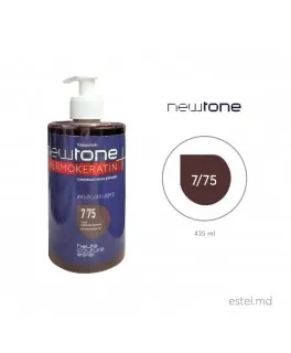 Mască nuanţatoare NewTone, 7/75 Castaniu maroniu-roşu, 435 ml