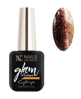 Oja semipermanenta Glam Flakes Nails Company, Cytryn, 6 ml