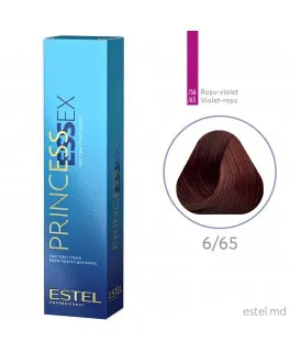 Vopsea cremă permanentă pentru păr PRINCESS ESSEX, 6/65 Castaniu închis violet-roşu, 60 ml
