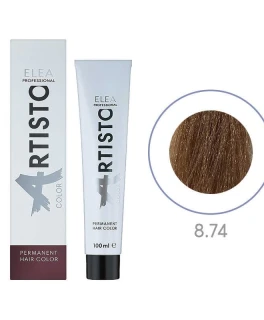 Перманентная краска для волос Elea Professional Artisto Color, 8.74 Светло-русый коричнево-медный, 100 мл