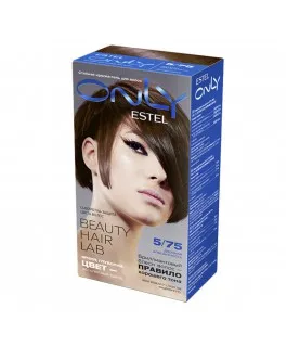 Vopsea-îngrijire pentru păr permanentă Only, 5/75 Șaten deschis roșu-maroniu, 100 ml