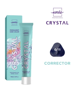 Крем-краска для волос Crystal Unic Professional, Корректор Синий 0/11, 100 мл
