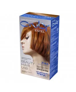 Vopsea-îngrijire pentru păr permanentă Only, 7/44 Blond cupru intens, 100 ml